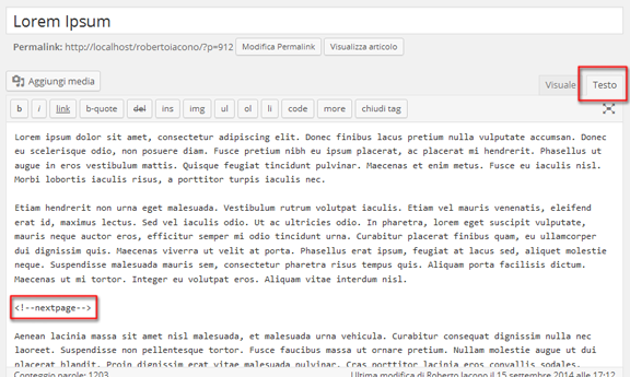 paginazione articoli
