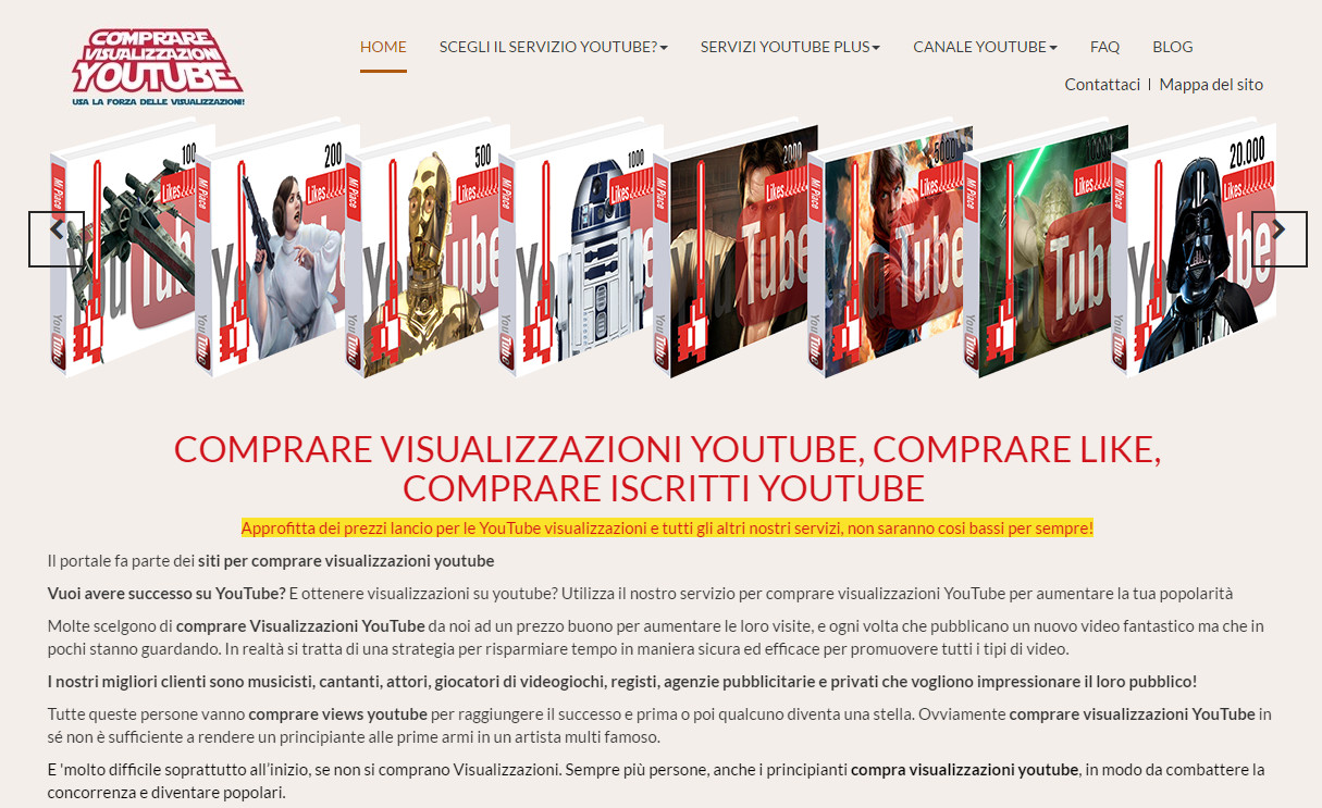 Comprare visualizzazioni YouTube