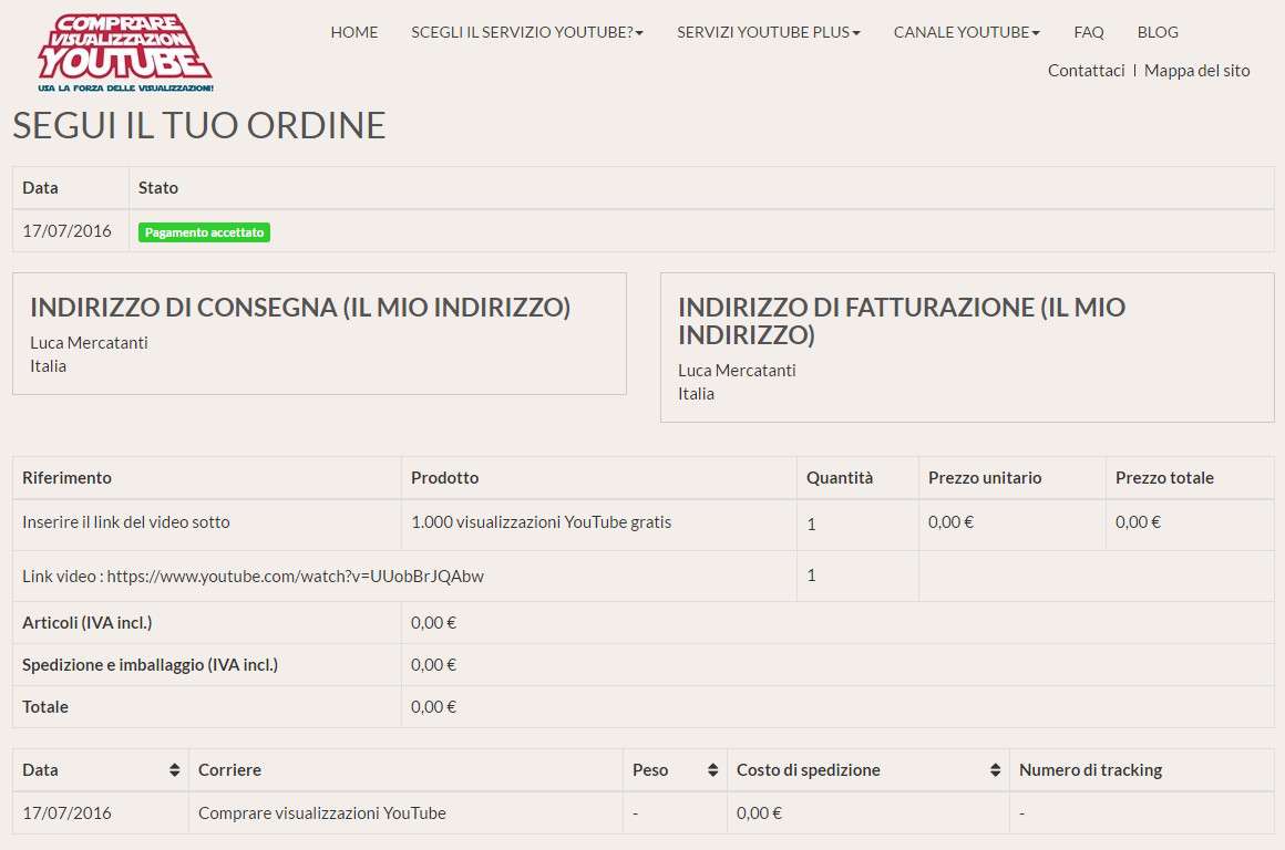 Visualizzazioni YouTube