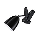 Lampada da lettura a LED Clip accesa, lampada da tavolo rotante Aglaia 360 Lampada da comodino con protezione degli occhi Luminosità (nero), alimentata a batteria / USB (non inclusa)