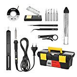 Meterk Saldatore Kit 60W, 14 in 1 Saldatura a temperatura regolabile Saldatore