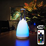 Aglaia Lampada da Comodino LED Ricaricabile di Vetro