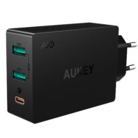 AUKEY Caricatore da Muro 3 Porte USB