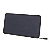 AUKEY Mini Pannello Solare 8W Caricabatterie Solare Caricatore Solare con 12V Spina d’Accendisigari da Auto e Cavo per Ricaricare Auto Batteria (Nero)
