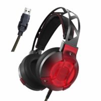 Cuffie Stereo da Gaming USB con Audio Surround – Luce LED, Microfono e Tecnologia di Isolamento Acustico