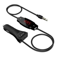 Trasmettitore Wireless FM Radio Car Kit con Funzione Mani-Libere e Caricabatterie USB da Auto