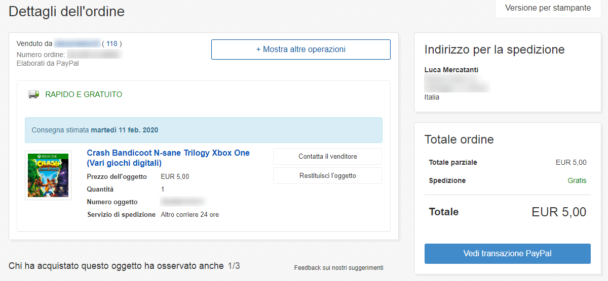 Condividere giochi Xbox One
