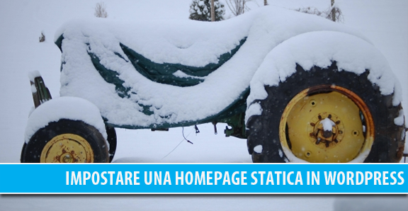 Impostare una homepage statica in WordPress