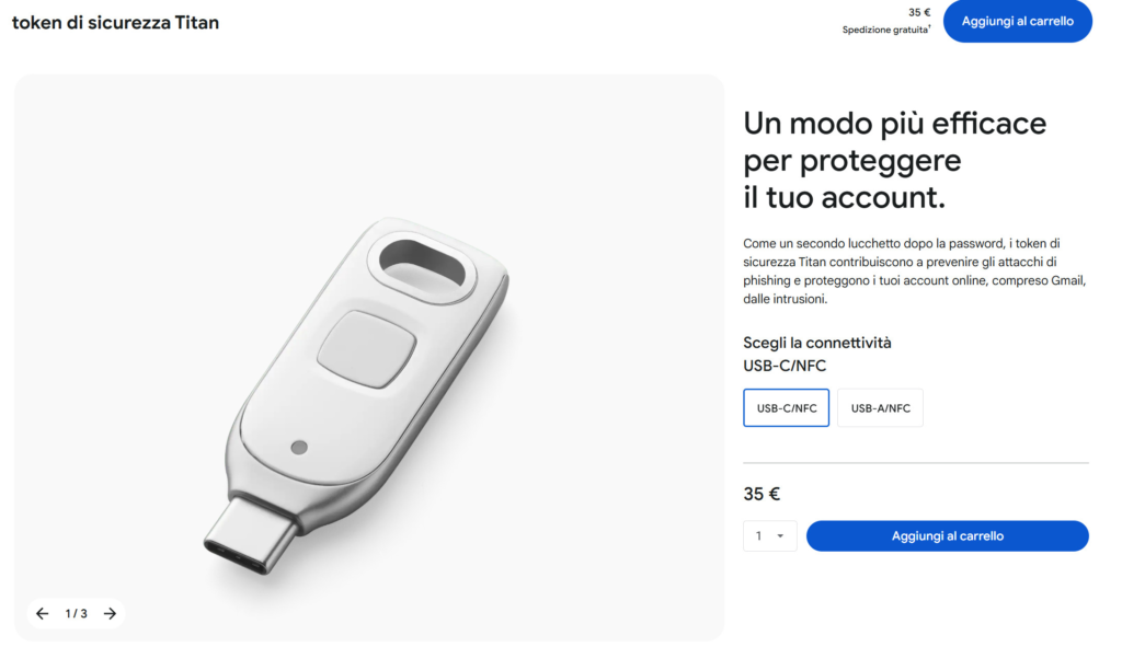 Token hardware di Google