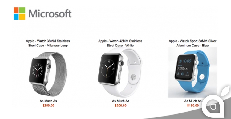 Microsoft disposta ad acquistare il vostro Apple Watch se comprate un Microsoft Band