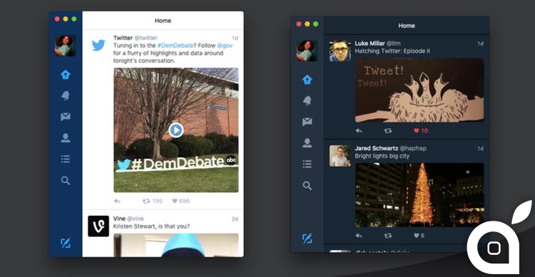 Nuova grafica e tante nuove features per il client ufficiale di Twitter per Mac