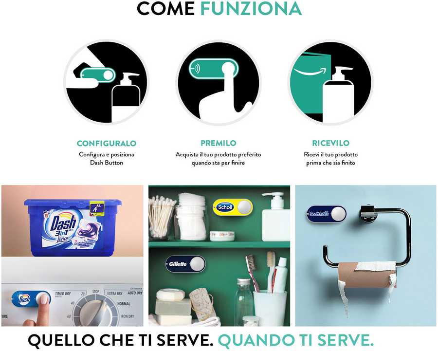 Amazon lancia il Dash Button in Italia