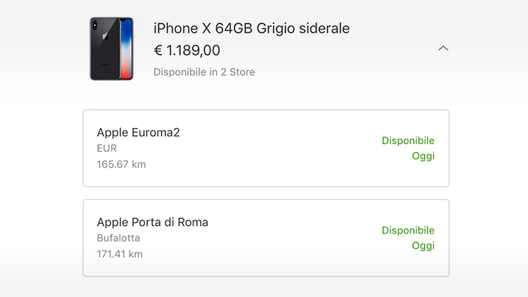 Disponibilità immediata per iPhone X a Milano e Roma, fate presto!