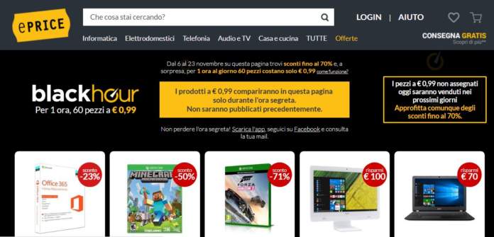 EPIC FAIL per ePrice: Il Black Hour si trasforma in una burla