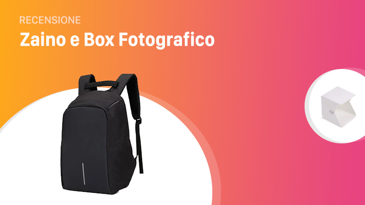 Recensione Zaino impermeabile, anti-ladro e con vano per batteria esterna + Box Fotografico
