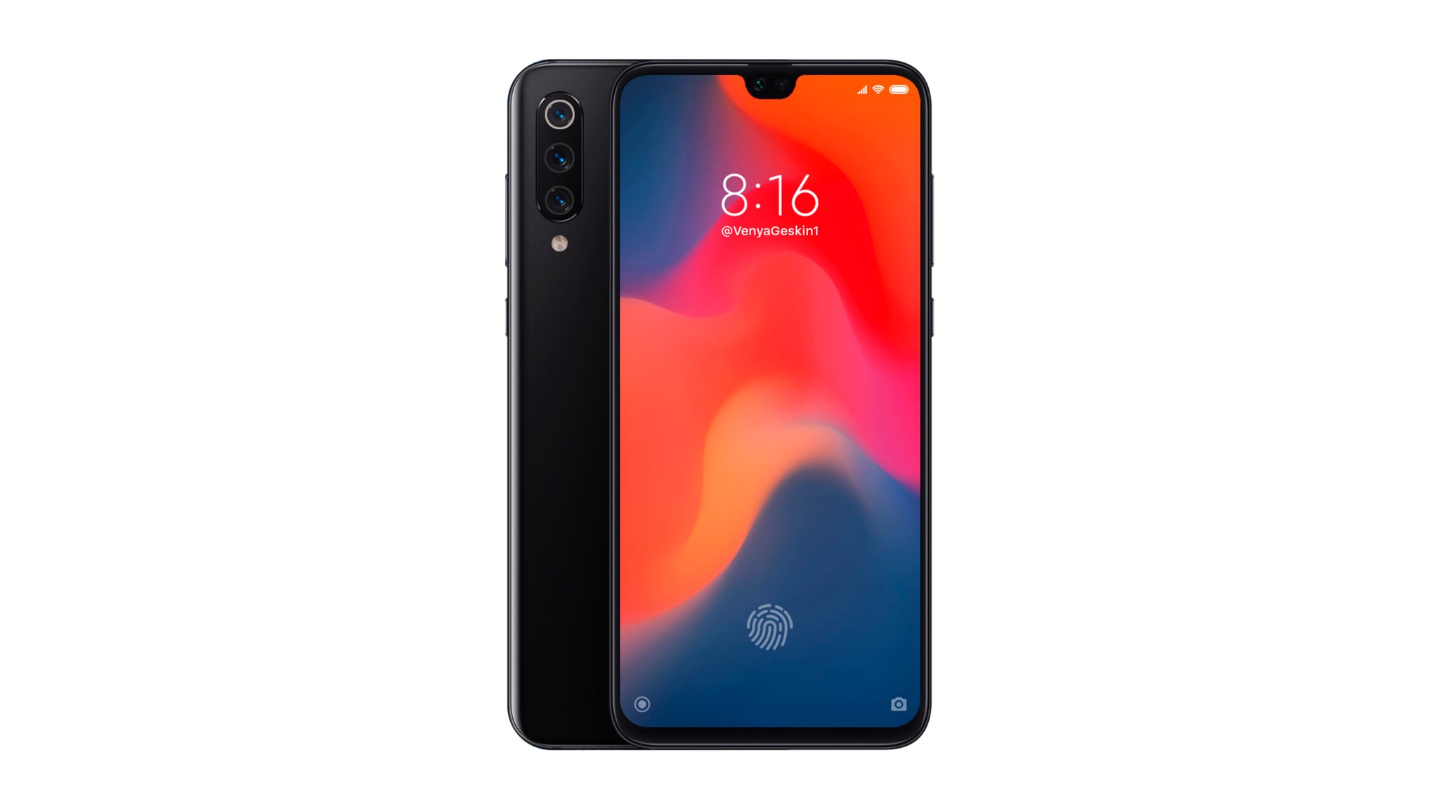 Sarà questo Xiaomi Mi9? Tripla fotocamera posteriore, lettore d’impronte nel display e notch (foto)