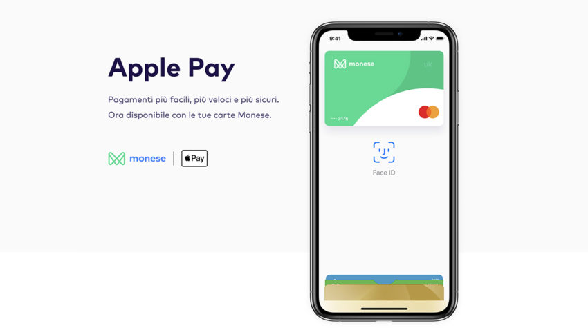 Monese, arriva il supporto ufficiale ad Apple Pay