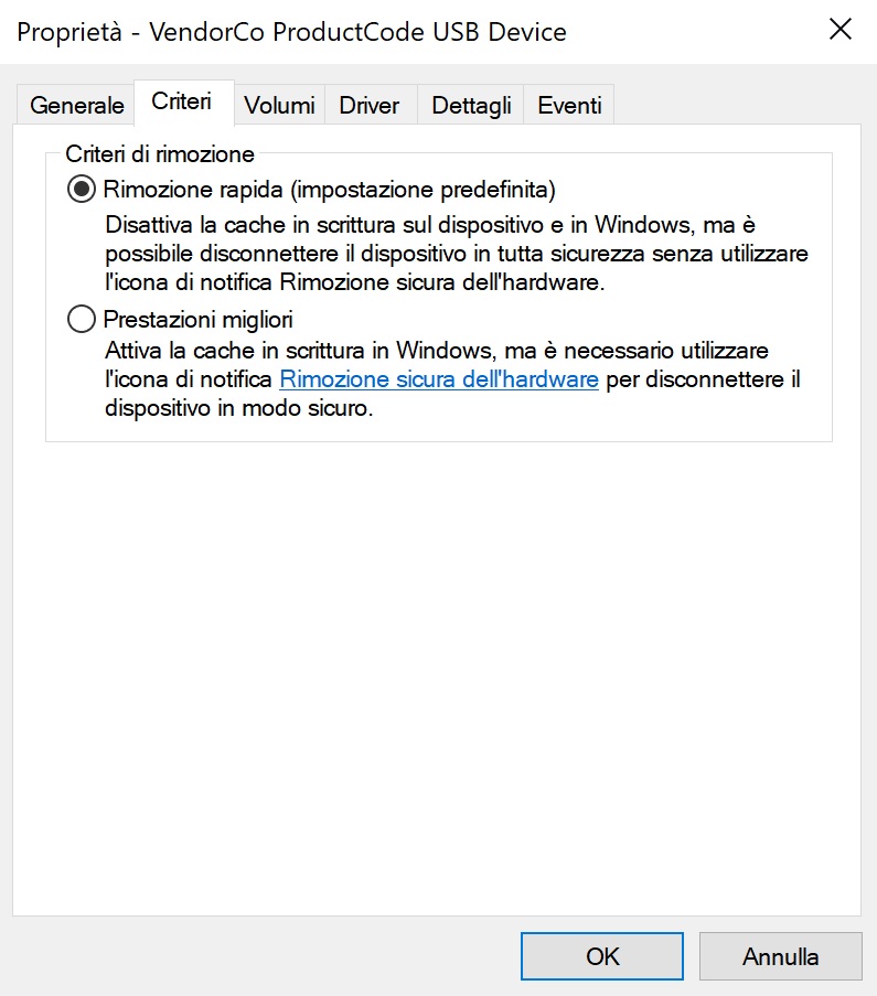 Windows 10: Come riattivare la Rimozione Sicura dell’Hardware