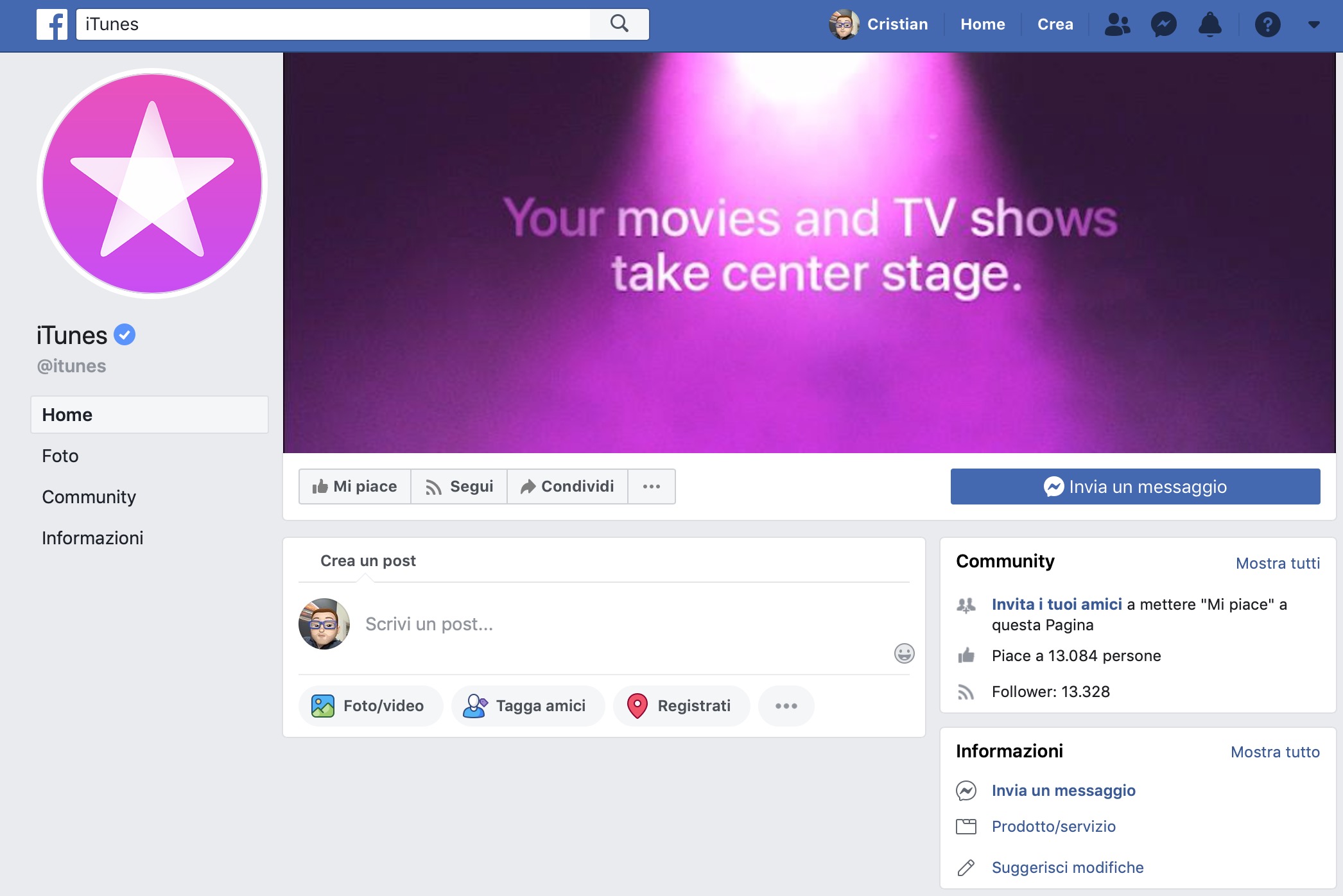 Apple rimuove tutti i contenuti delle pagine social di iTunes su Facebook e Instagram