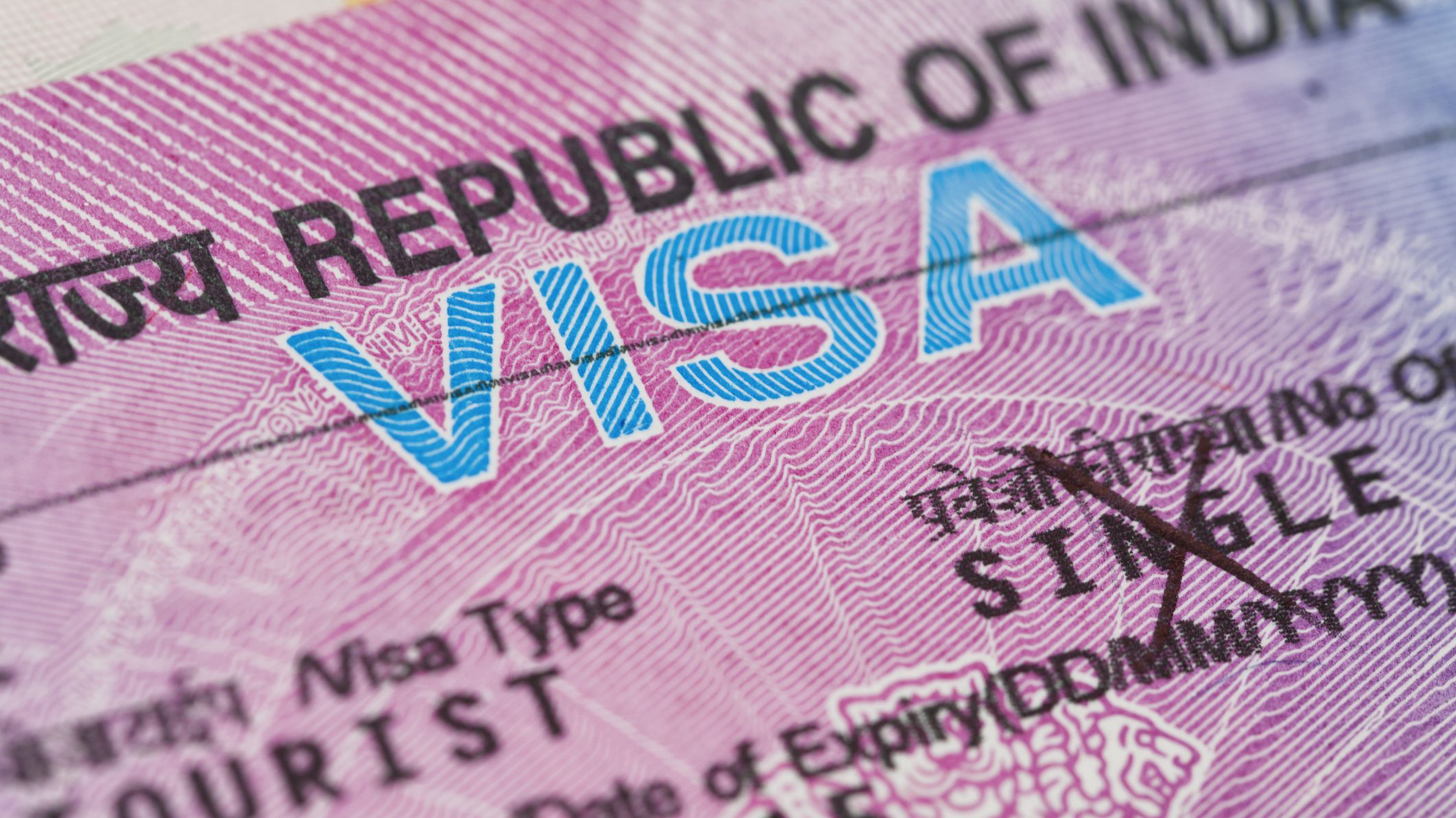 Various types of visas for travel to other countries