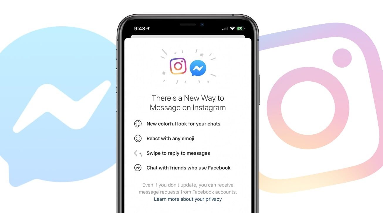 Facebook unirà le chat di Instagram e Messenger in un unico servizio