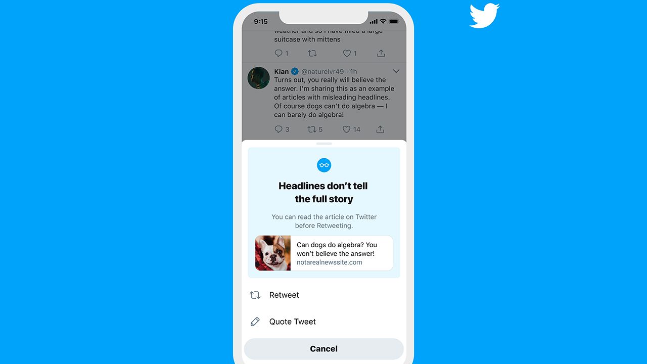 Twitter espande la funzione “leggi prima di condividere” su iOS