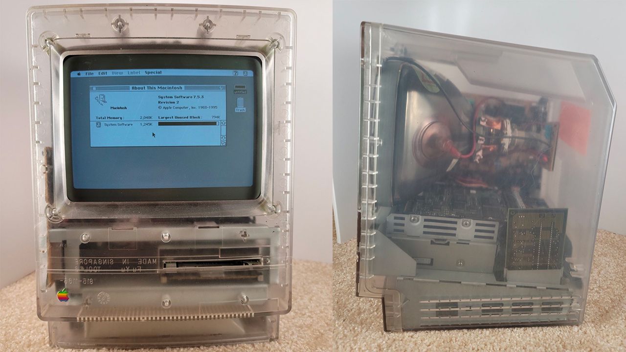 Macintosh Classic, ecco alcune immagini di un prototipo con involucro trasparente