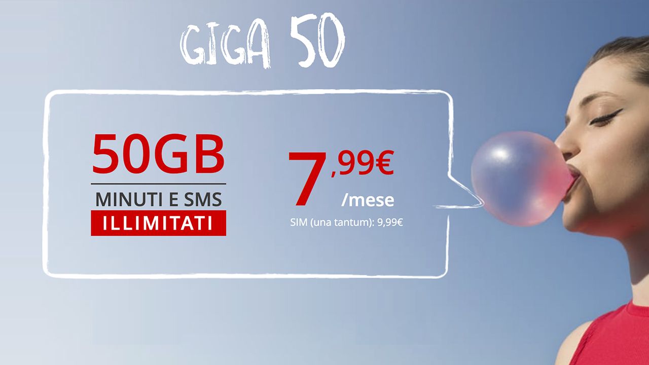 Iliad: 50GB, minuti ed SMS illimitati a 7,99€ al mese – 100GB, minuti ed SMS a 9,99€ al mese
