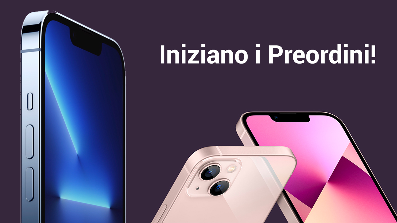 Sono partiti i preordini di iPhone 13 e 13 Pro sul sito Apple