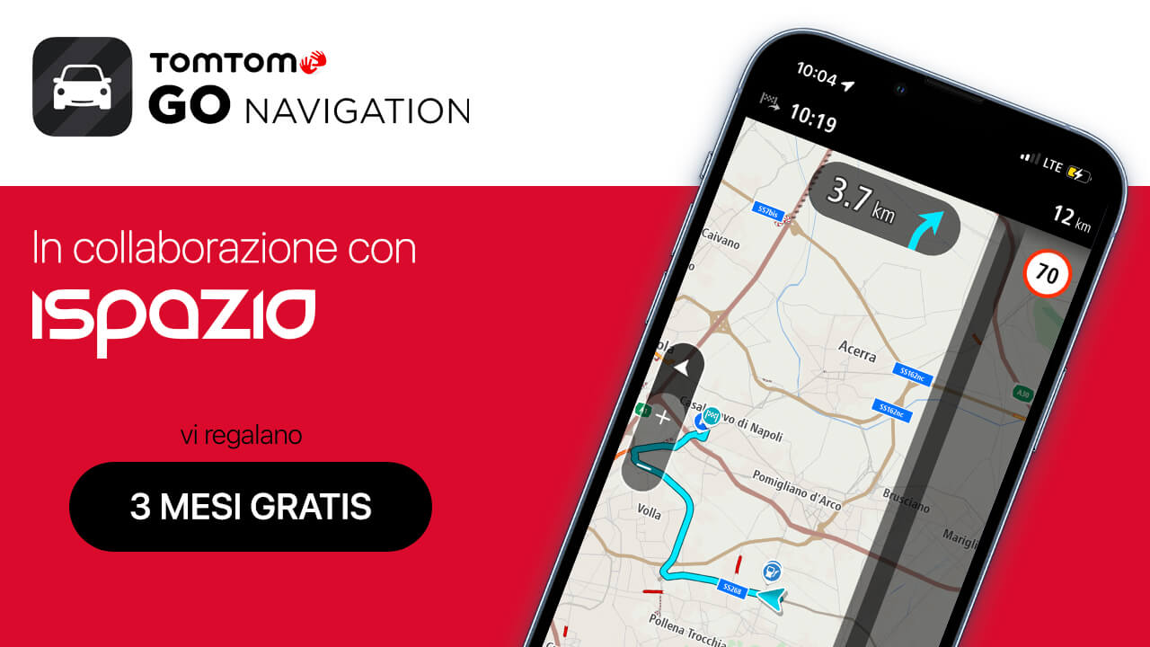 iSpazio e TomTom vi regalano 3 mesi di prova gratuita dell’app TomTom Go Navigation