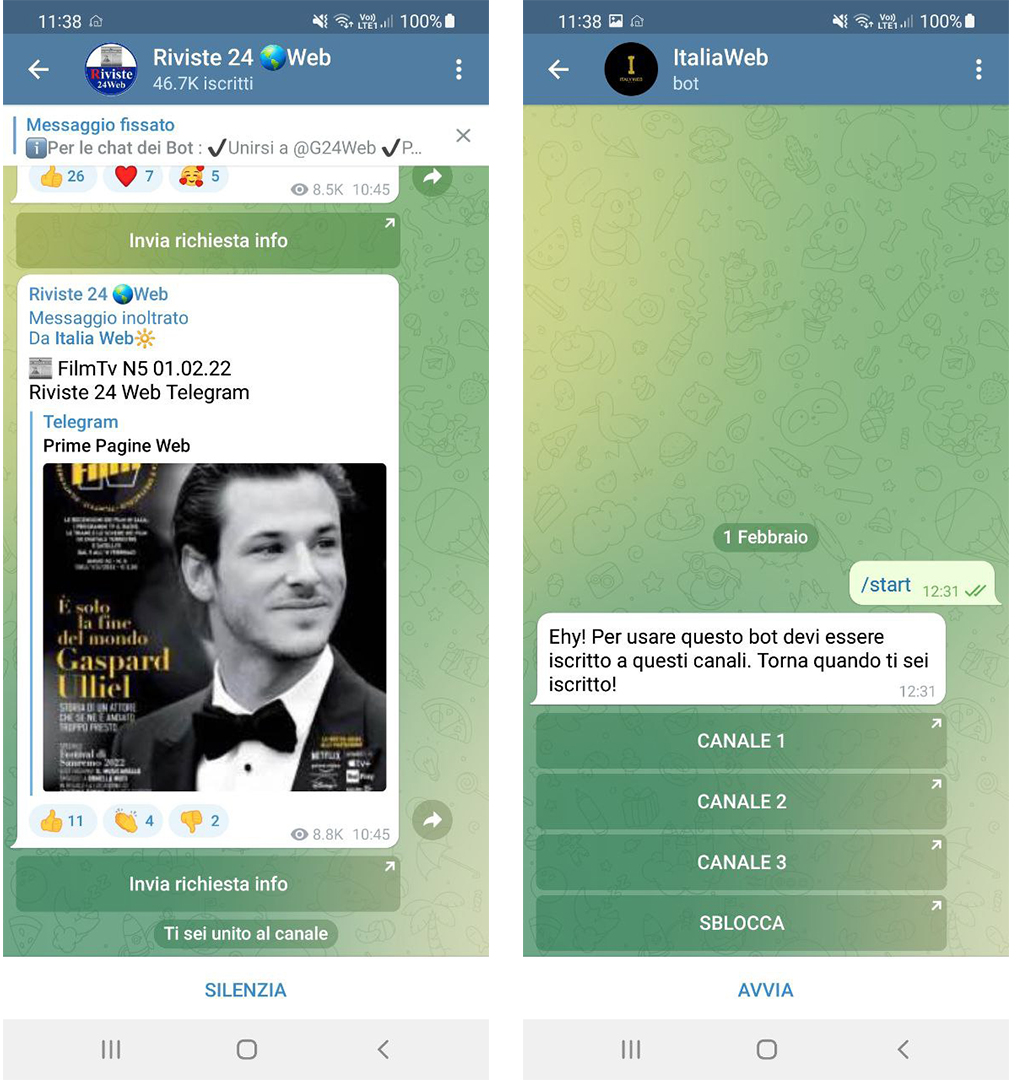 Riviste e quotidiani gratuiti su Telegram: dove trovarli e come funziona