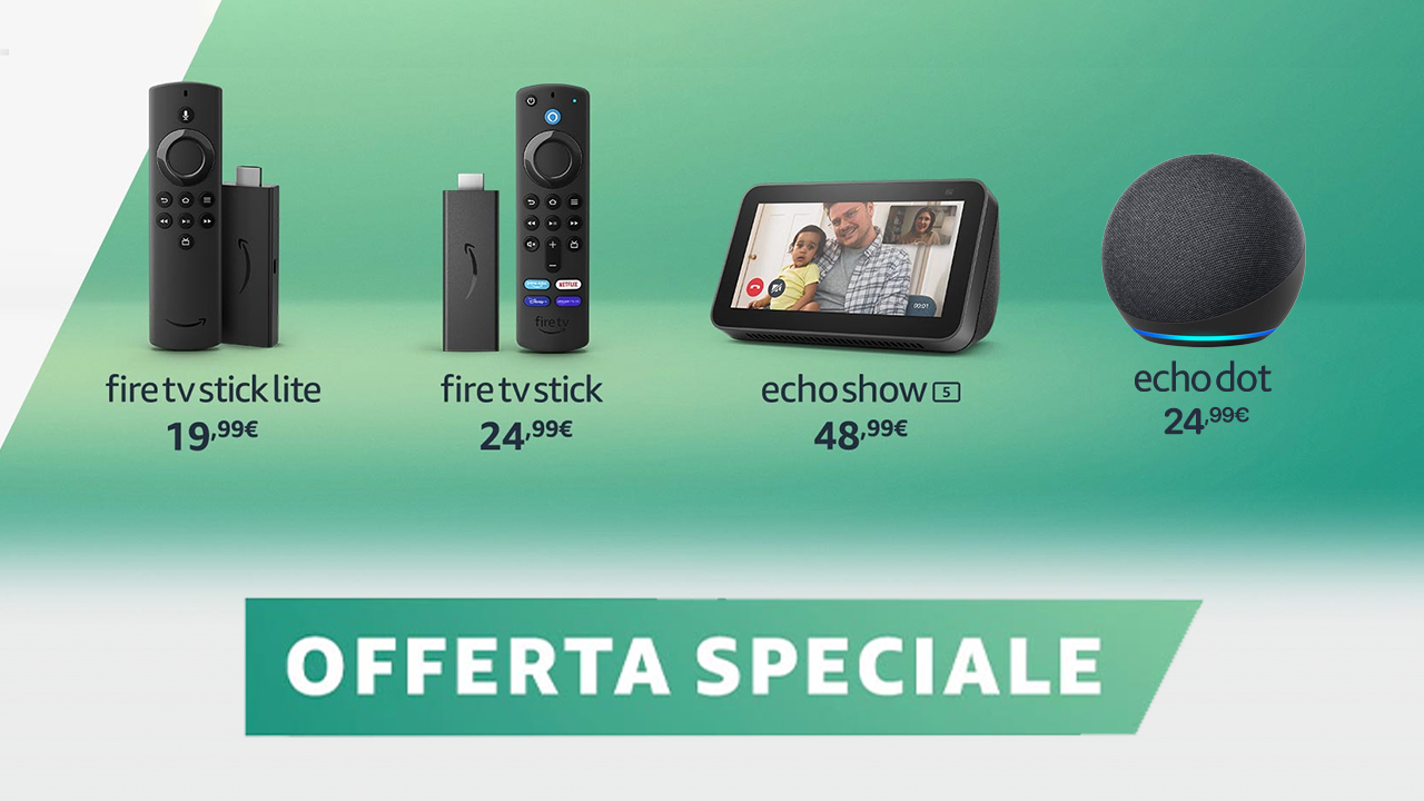 Imperdibile su Amazon: Al prezzo Minimo Storico tutti gli Altoparlanti Echo e Fire TV