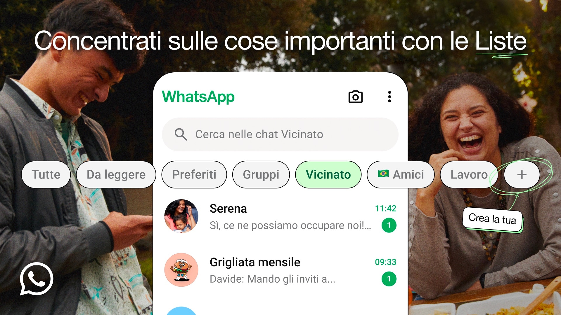 WhatsApp cambia volto: arrivano le liste personalizzate