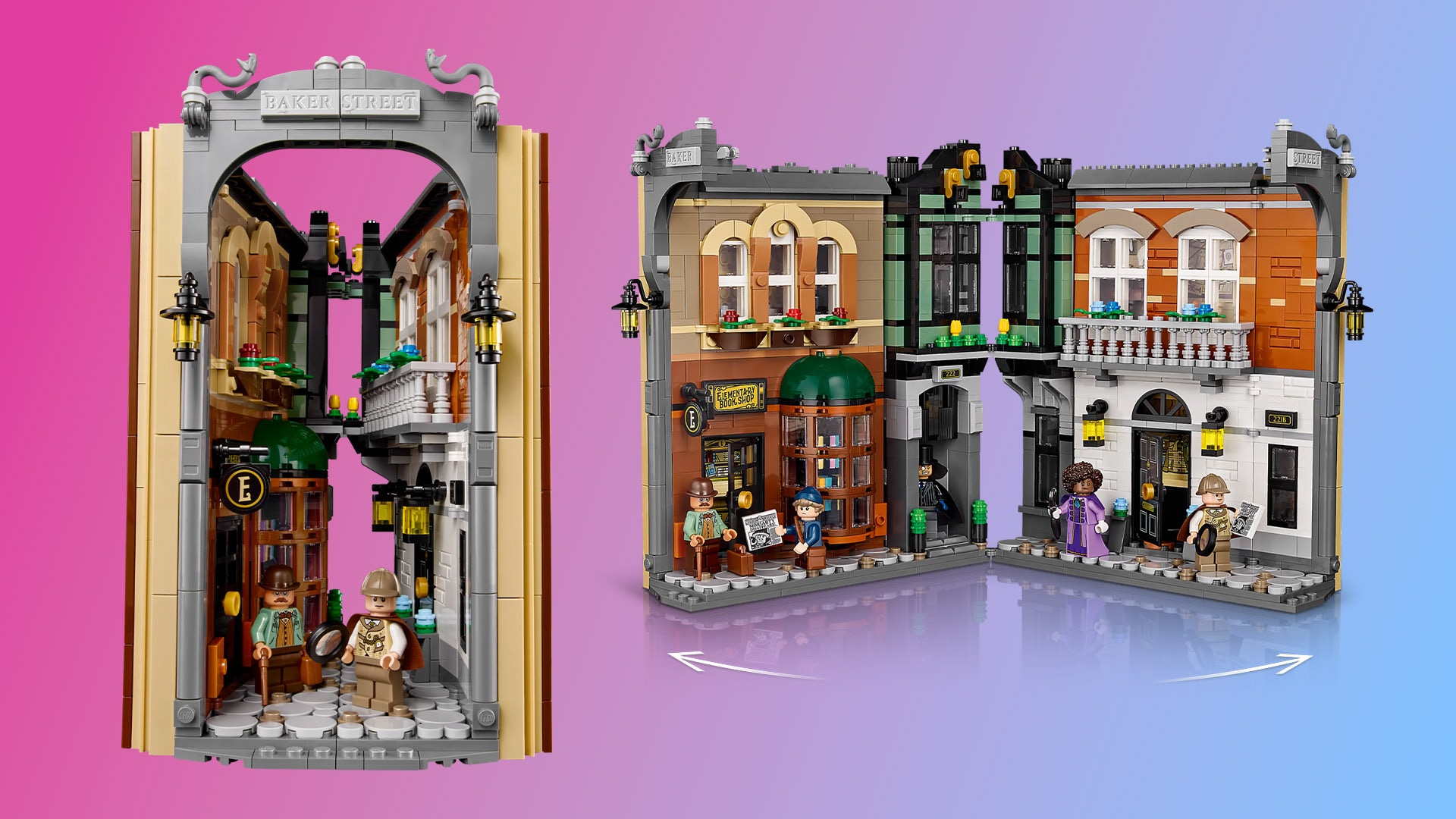 LEGO presenta il suo primo fermalibri: Sherlock Holmes: Book Nook, un angolo della Londra vittoriana in libreria!