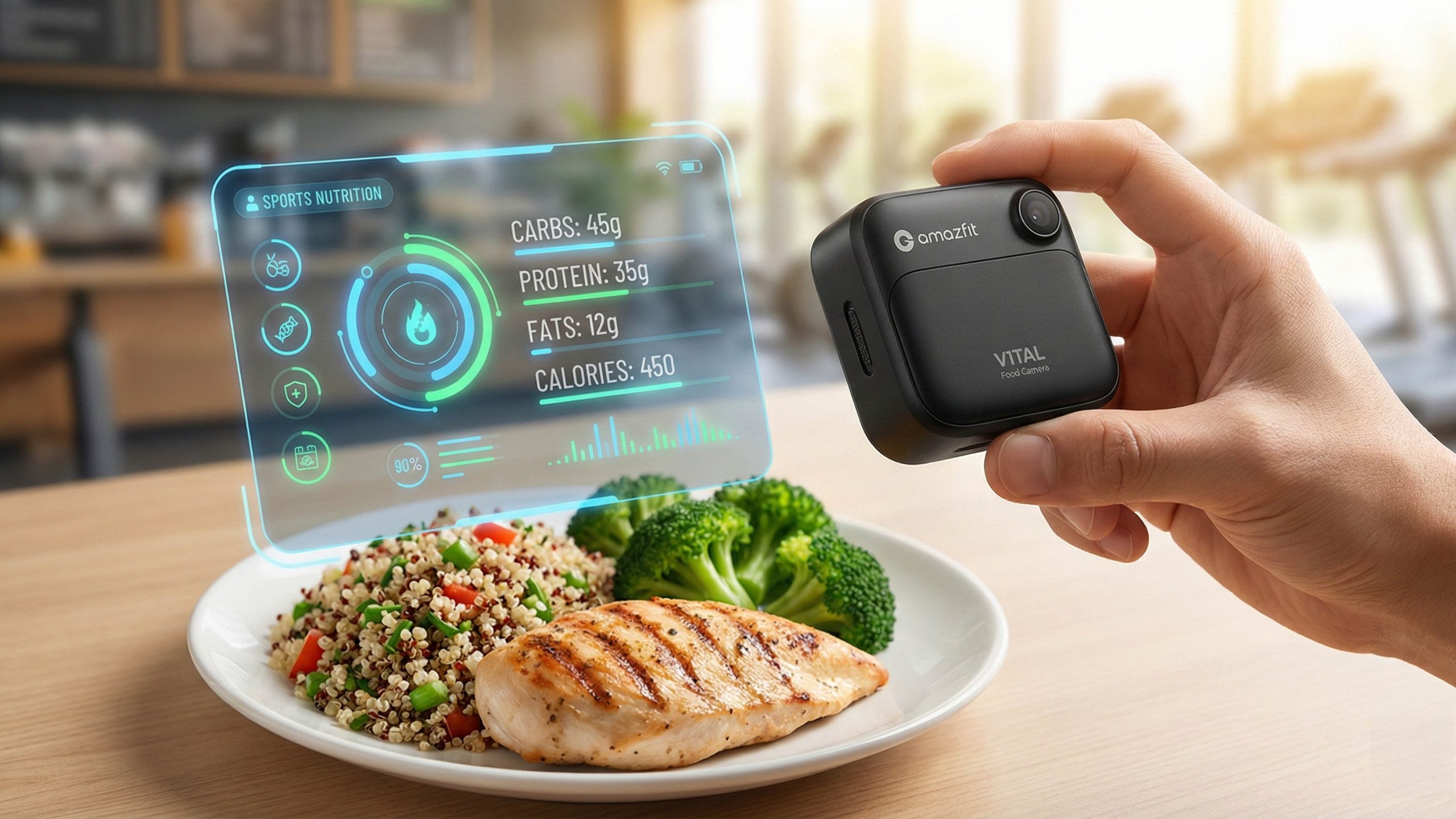 Mangiare ripresi da una telecamera: l’idea di Amazfit per tracciare cosa e come si mangia
